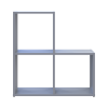 Regalsystem Doros Step 2x2 Grau offen 69x28,8x71,4 (41516177)