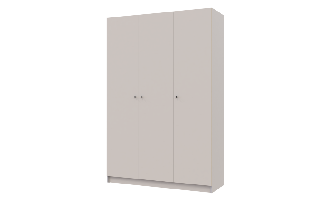 Kleiderschrank Doros Promo mit Drehtüren Kaschmir 3 Türen 135x48x204 (80737669)