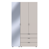 Kleiderschrank Doros Gelar Kaschmir 2 Türen mit Spiegel 116,5x49,5x203,4 (80737655)