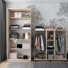 Kleiderschrank Doros Promo mit Drehtüren Sonoma Eiche mit Böden 2 Türen 90x48x204 (42005098)