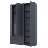 Kleiderschrank Doros Lukas mit Drehtüren Graphitgrau 160x50x240 (80736287)
