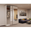 Kleiderschrank Doros G-Caiser Schiebetüren Weiß mit Spiegel 160x60x240 (42002102)