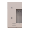 Kleiderschrank Doros Rondi mit Kleiderstange und hohem Oberschrank Kaschmir 2 Türen 142x52x260 (42005397)
