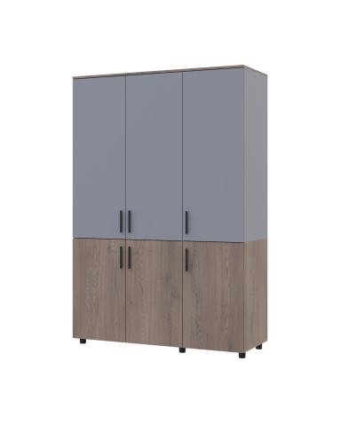 Kleiderschrank Doros Thorn Cremona Cannolo/Grau 3 Türen Böden 135x51,6x200 (44900504)