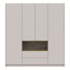 Kleiderschrank Doros Dale Kaschmir/Artisan Eiche 4 Türen 206x52x220 (80737727)