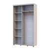 Kleiderschrank Doros Sigma Slim Schiebetüren Kaschmir 2 Türen 120x45x214.4 (42005446)