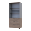 Kleiderschrank Doros Thorn Cremona Cannolo/Grau 2 Türen 3 Schubladen Kleiderstange 90x51,6x200 (44900457)