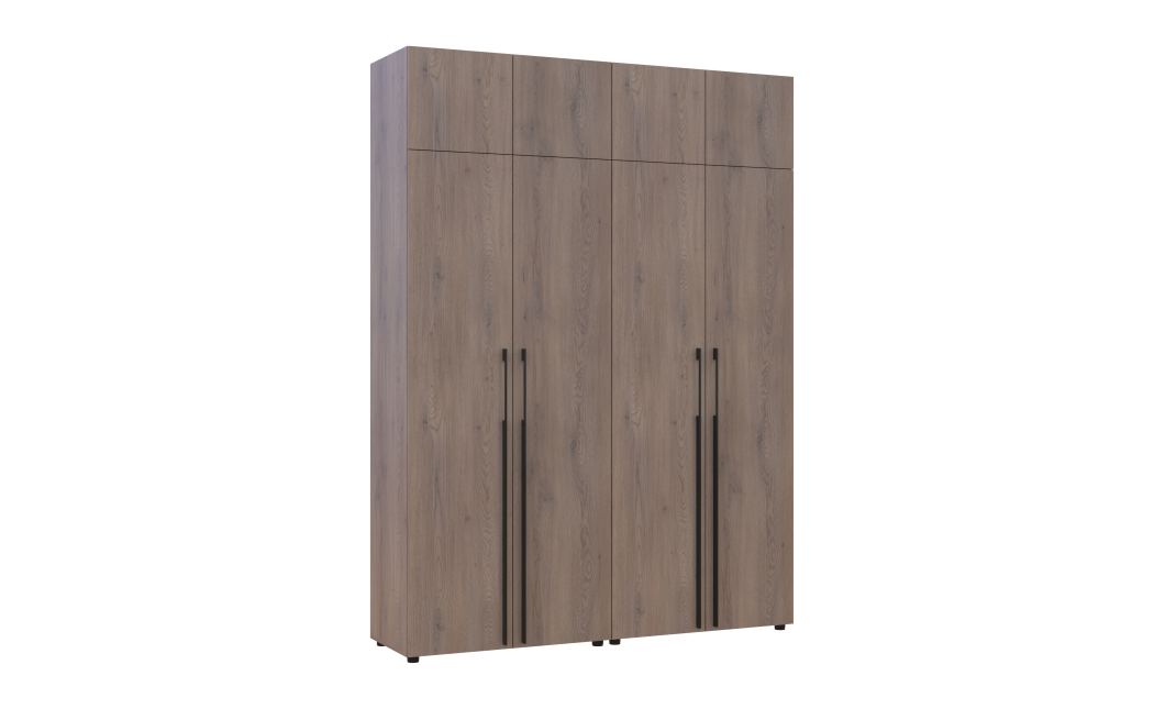 Kleiderschrank mit Aufsatz Doros Kasper Cremona Cannolo 2+2 Türen 180x50x245 (42005523)