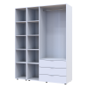 Kleiderschrank Doros Gelar Weiß 3 Türen mit Spiegel 155x49,5x203,4 (42002157)
