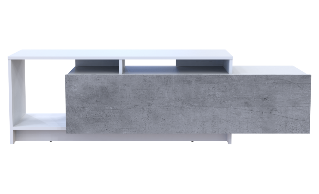 TV-Ständer Doros U2 Beton/Weiß 160x38x48 (41510090)