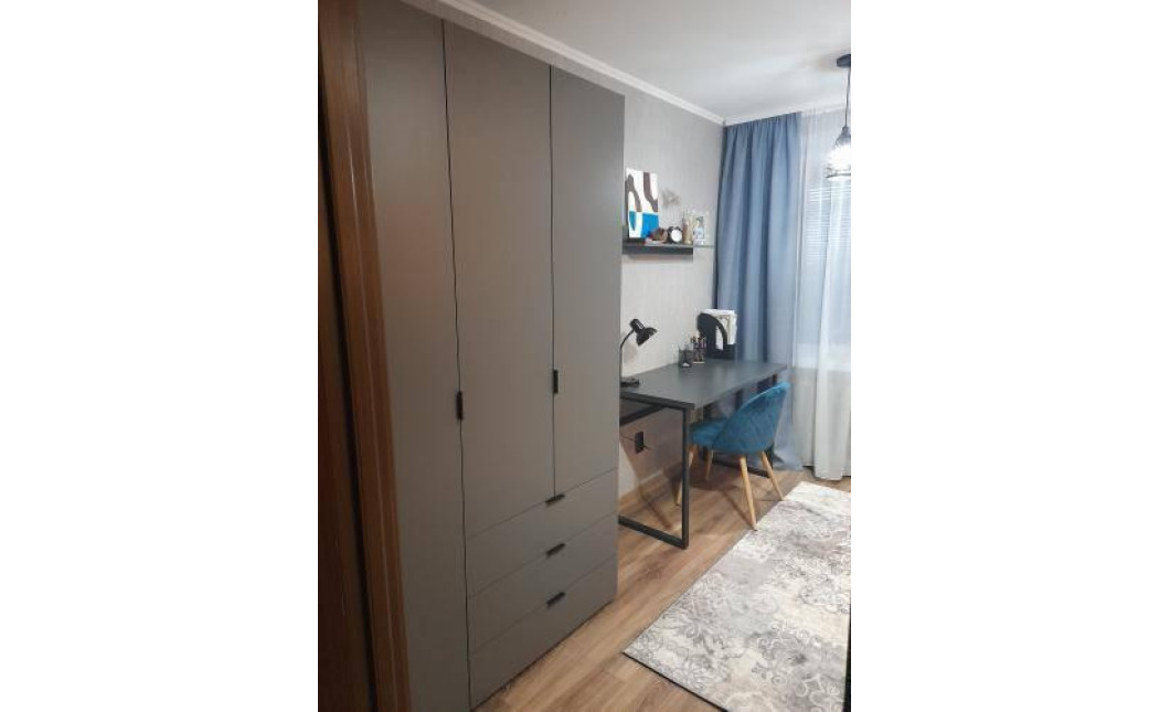 Kleiderschrank Doros Gelar mit Drehtüren Graphitgrau 3 Türen 116,2x49,5x203,4 (80737074)