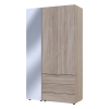 Drehtürenschrank Doros Gelar Sonoma Eiche 2 Türen mit Spiegel 116,5x49,5x203,4 (42002156)