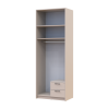 Kleiderschrank Doros Rondi mit Drehtüren mit Oberschrank und Spiegel Kaschmir 2 Türen 82x52x236 (80738470)