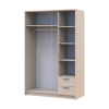 Kleiderschrank Doros Rondi mit Drehtüren mit Spiegel Kaschmir 3 Türen 121x52x195 (80738473)