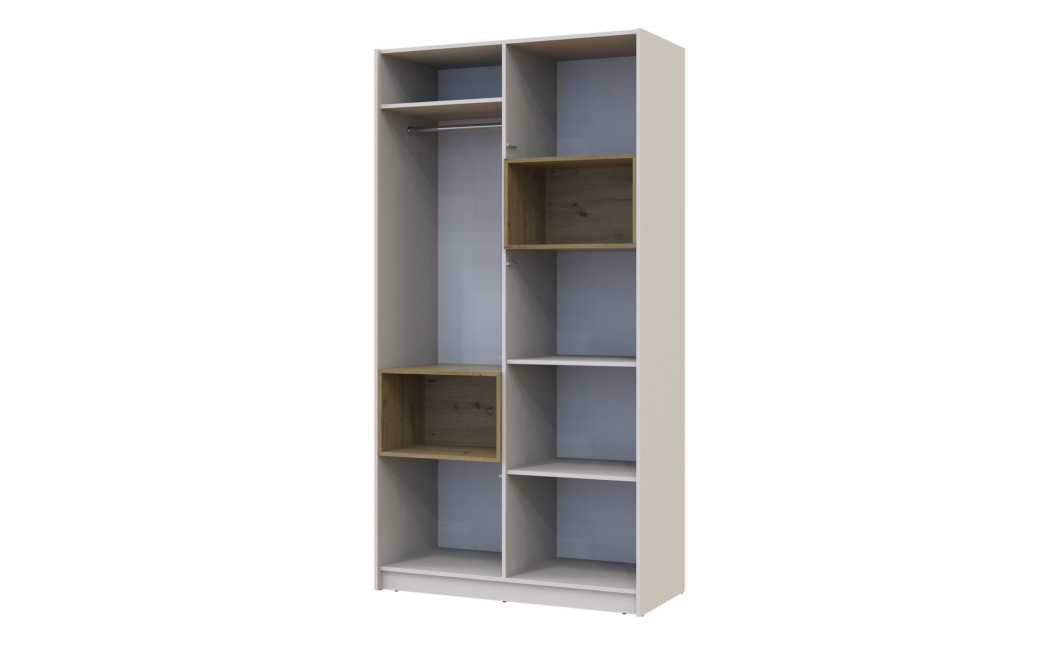 Kleiderschrank Doros Dale Kaschmir/Artisan Eiche 2 Türen 115,2x52x220 (80737725)