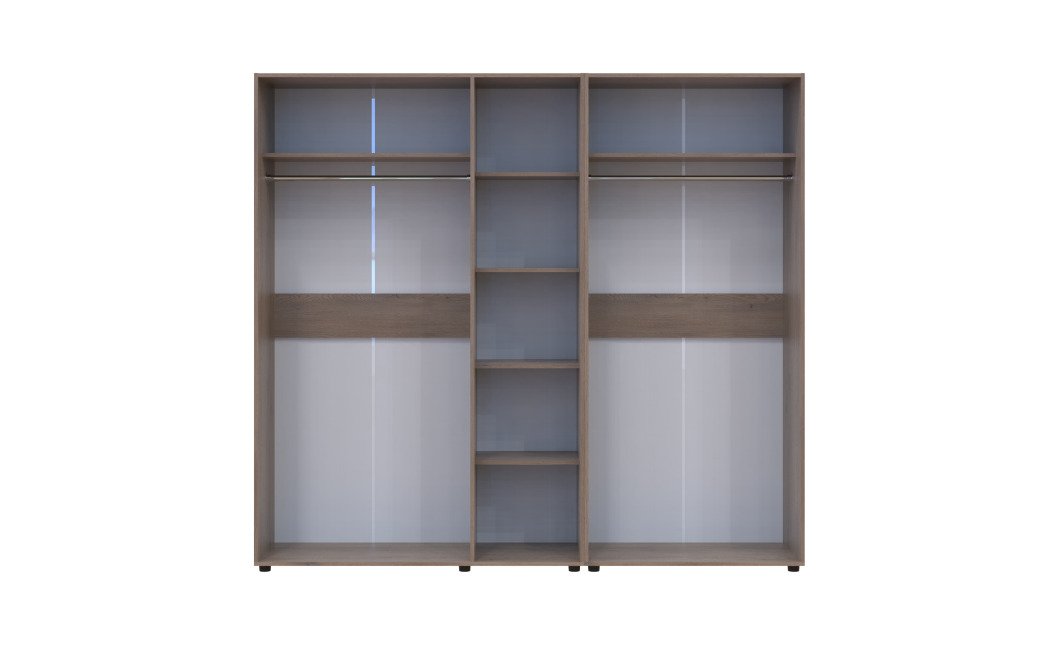 Kleiderschrank Doros Kasper Cremona Cannolo 2+3 Türen 225x50x204 (42005515)