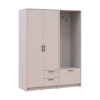 Drehtürenschrank Doros Rondi mit Kleiderstange Kaschmir 3 Türen 181x52x195 (42005392)