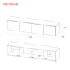 TV-Board Doros Levia Graphitgrau 4 Türen 160x35x33 (41516088)