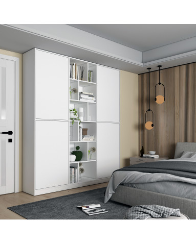 Kleiderschrank Doros Morgan Weiß 2 Türen 180x38,5x210 (42001246)