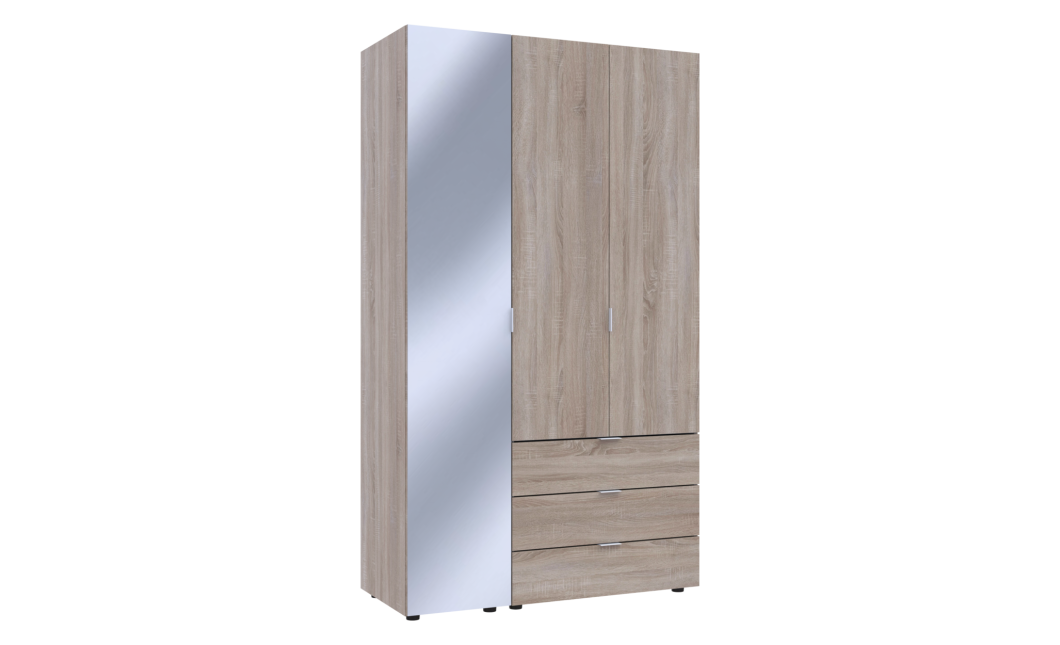Drehtürenschrank Doros Gelar Sonoma Eiche 2 Türen mit Spiegel 116,5x49,5x203,4 (42002156)