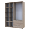 Drehtürenschrank Doros Gelar Sonoma Eiche 3 Türen mit Spiegel 155x49,5x203,4 (42002159)