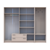 Drehtürenschrank Doros Rondi mit Kleiderstange Kaschmir 4 Türen 220x52x195 (42005393)