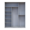Kleiderschrank Doros City Light Natti Luc Schiebetüren mit Spiegel 180x60x225 (80736522)