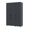 Kleiderschrank Doros Thorn Anthrazit 3 Türen Böden 135x51,6x200 (44900492)