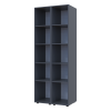 Kleiderschrank Set Doros Gelar Graphitgrau mit 2 Spiegeln 78x49,5x203,4 (42002164)