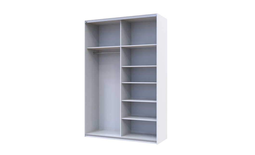 Kleiderschrank Doros G-Caiser Schiebetüren Weiß Graphitgrau 2 Türen 160x60x240 (42005087)