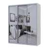 Kleiderschrank Doros City Light Natti Luc Schiebetüren mit Spiegel 225x60x225 (80736532)