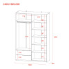Kleiderschrank Doros Lukas mit Drehtüren Graphitgrau 160x50x240 (80736287)
