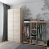 Kleiderschrank Doros Promo mit Drehtüren Sonoma Eiche mit Böden 2 Türen 90x48x204 (42005098)