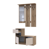 Vorraum Bela Eiche Evok / Kaschmir 1 Spanplatte / 1 Spiegel 100×40×210 (44900411)