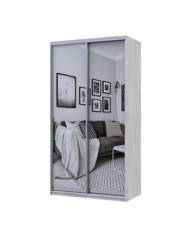 Kleiderschrank Doros City Light Natti Luc Schiebetüren mit Spiegel 150x45x225 (80736516)