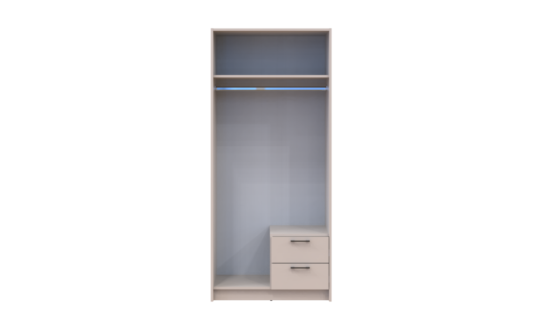 Kleiderschrank Doros Rondi mit Drehtüren Kaschmir 2 Türen 82x52x195 (80738467)