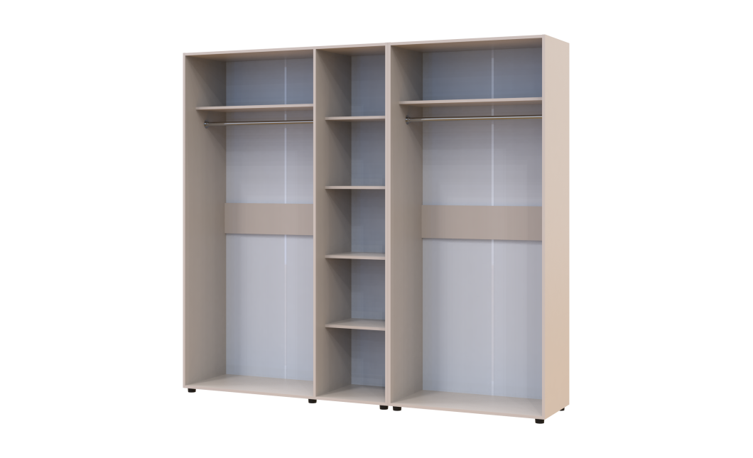 Kleiderschrank Doros Kasper Kaschmir 2+3 Türen 225x50x204 (42005514)