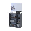 Schuhschrank Doros Kassel mit Spiegel Graphit 3 Türen 97×40×110 (42005497)
