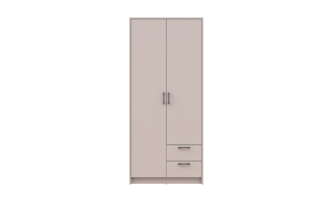 Kleiderschrank Doros Rondi mit Drehtüren Kaschmir 2 Türen 82x52x195 (80738467)