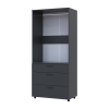 Kleiderschrank Doros Thorn Anthrazit 2 Türen 3 Schubladen Kleiderstange 90x51,6x200 (44900445)