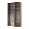 Kleiderschrank Doros Rondi mit Kleiderstange und hohem Oberschrank Artisan Eiche/Kaschmir 2 Türen 142x52x260 (42005276)