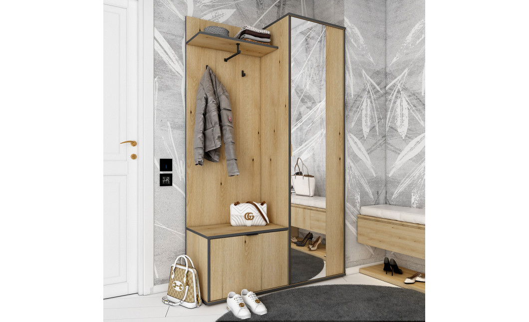 Flurschrank Doros Dora Artisan Eiche 113,5x40x192 (44900218)