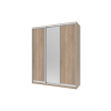Kleiderschrank Doros City Light Schiebetüren Sonoma Eiche mit Spiegel 180x60x225 (41070010)