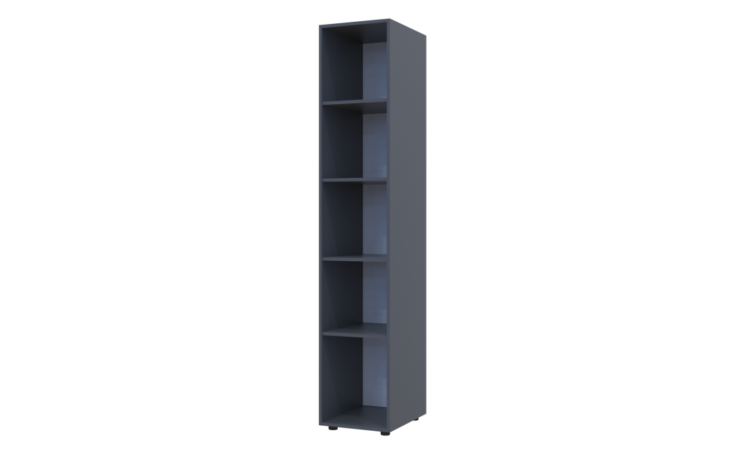 Kleiderschrank Doros Gelar Graphitgrau mit Spiegel 39x49,5x203,4 (44900244)