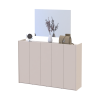 Schuhschrank Doros Kassel mit Spiegel Kaschmir 5 Türen 159×40×110 (42005508)