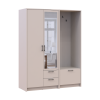 Drehtürenschrank Doros Rondi mit Kleiderstange und Spiegel Kaschmir 2 Türen 142x52x195 (42005400)