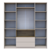 Kleiderschrank Doros Dale Kaschmir/Artisan Eiche 4 Türen 206x52x220 (80737727)