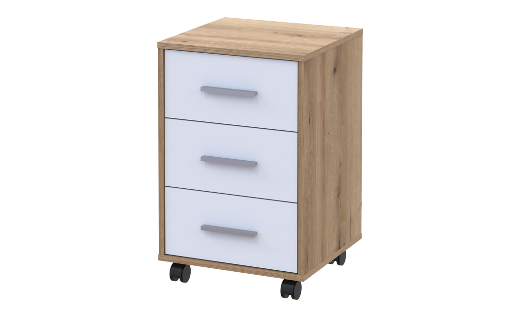 Rollcontainer Doros T3 Ewok Eiche Weiß 43x42x66,4 (41901068)