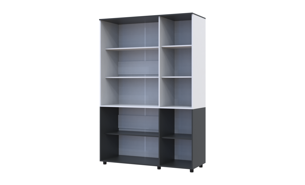 Kleiderschrank Doros Thorn Anthrazit/Weiß 3 Türen Böden 135x51,6x200 (44900516)