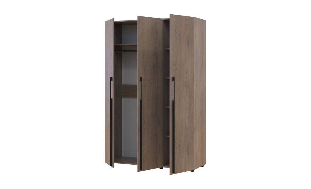 Kleiderschrank Doros Kasper Cremona Cannolo 3 Türen 135x50x204 (44900550)